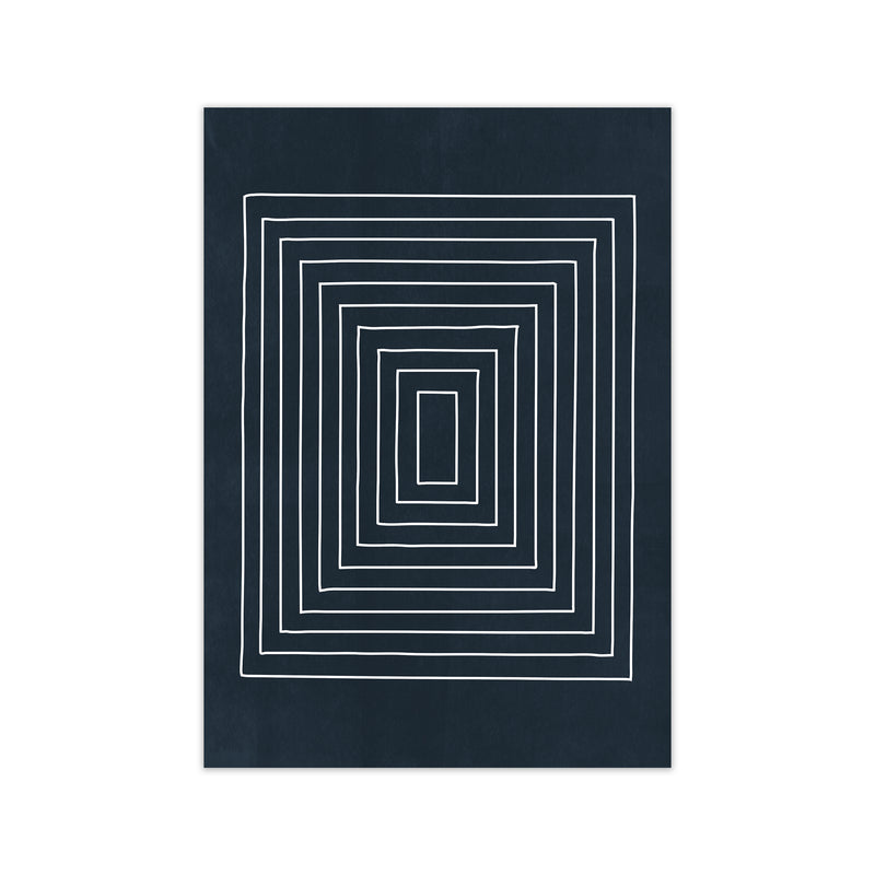 Mid Century Modern Blue Print B Print Only