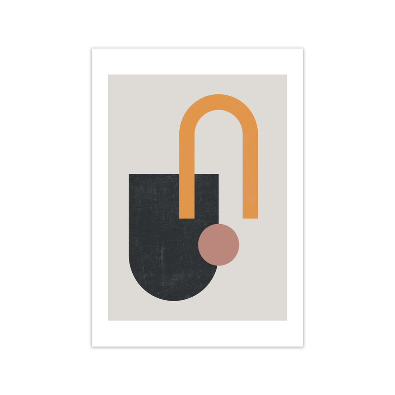 Mid Century Shapes Wall Art Print A Print Only