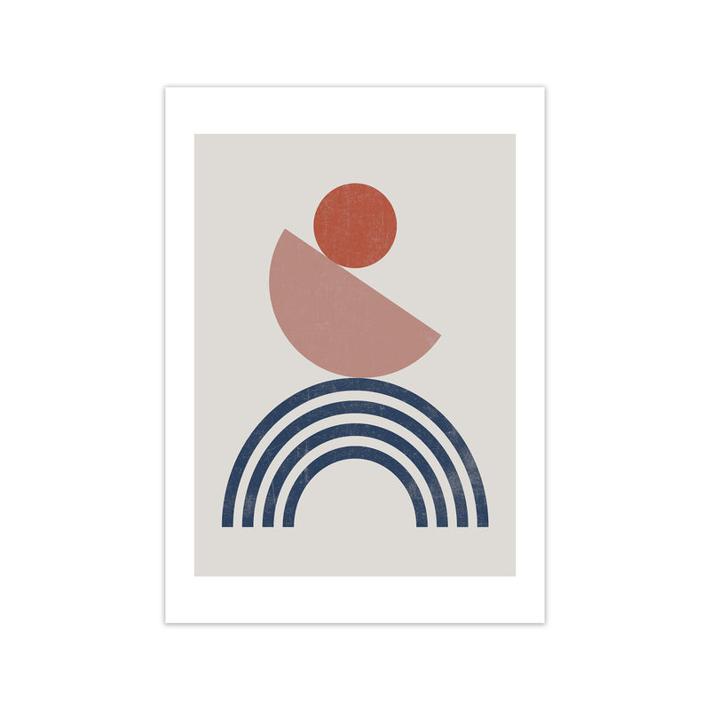 Mid Century Shapes Wall Art Print B Print Only