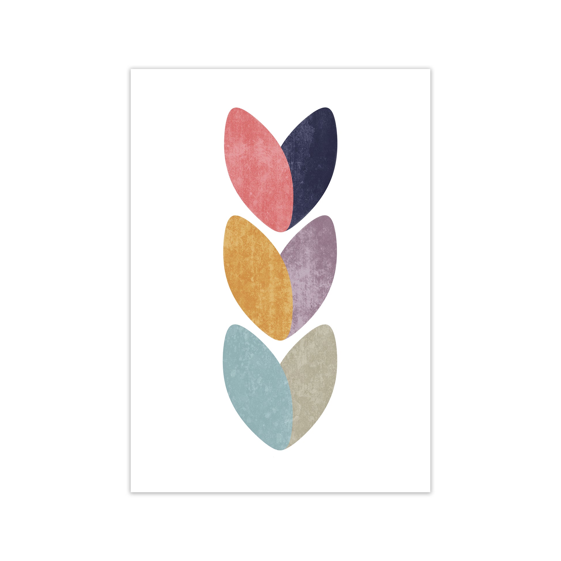 Scandinavian Hearts Wall Art Print B Print Only