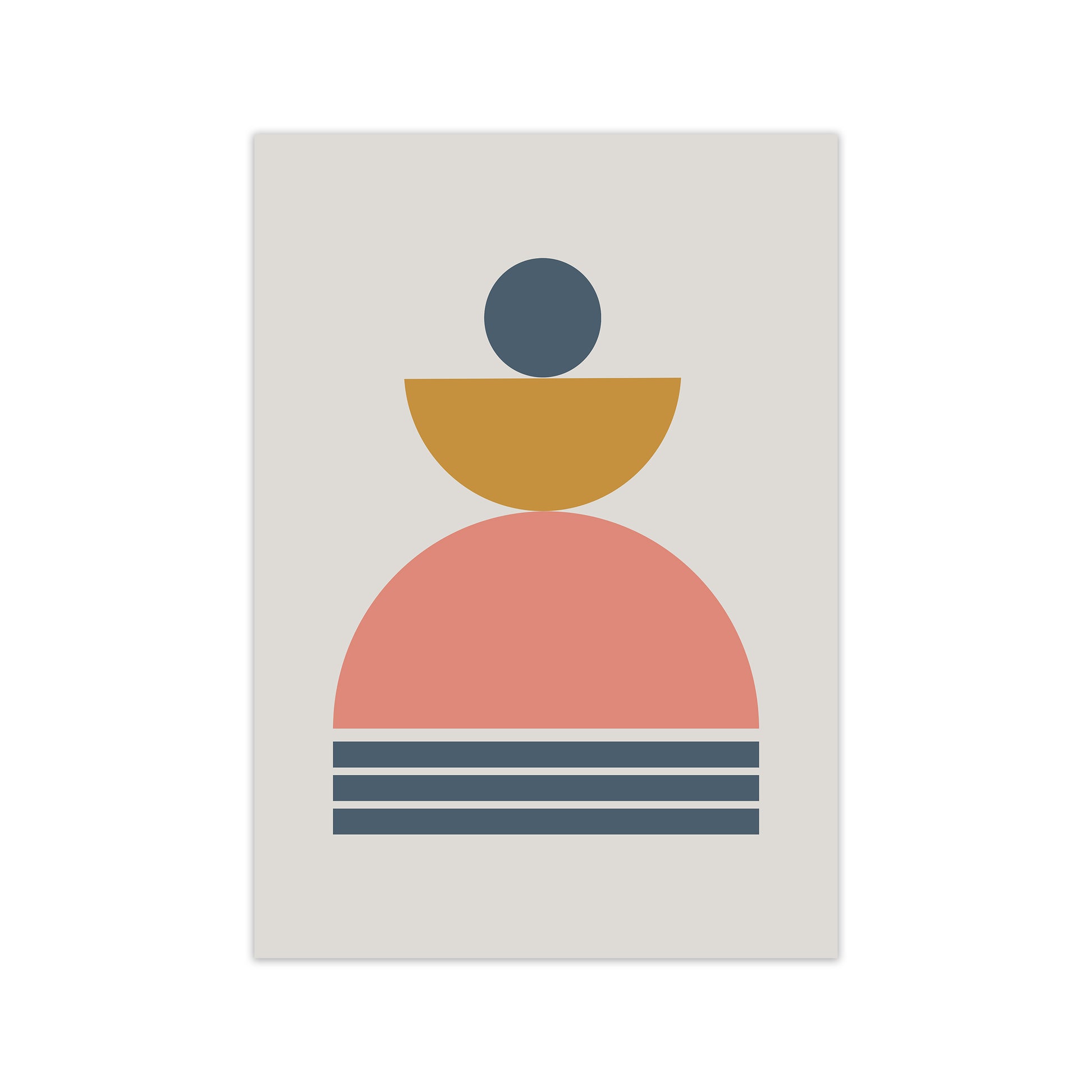 Mid Century Modern Prints on Grey C Print Only