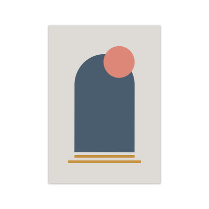 Mid Century Modern Prints on Grey F Print Only