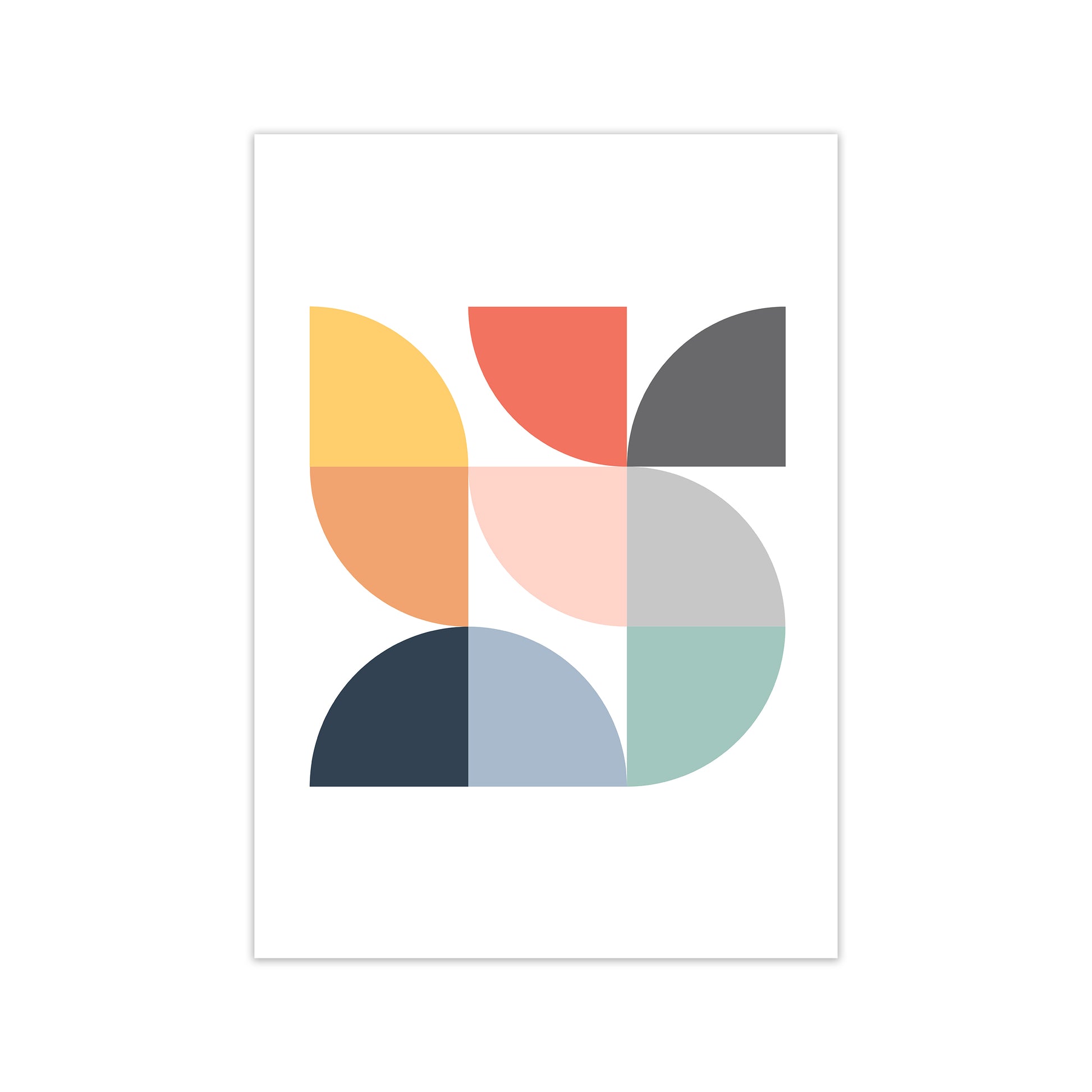 Scandi Quarter Circles A Print Only
