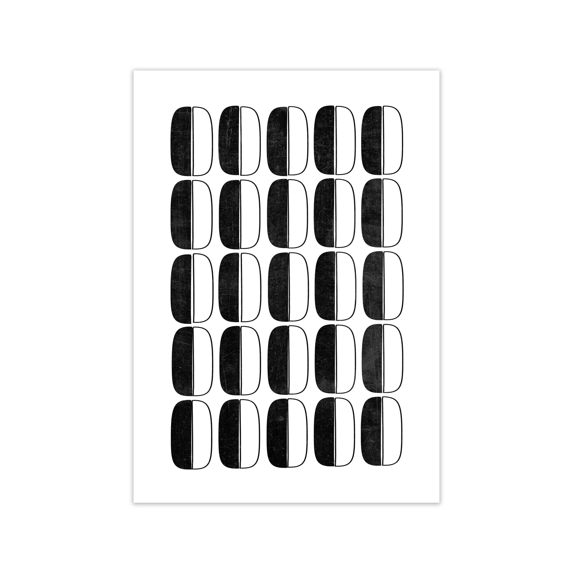 Abstract Coffee Beans Print Original Print Only