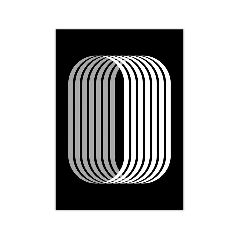 Abstract Modern Black and White Shape Original Print Only