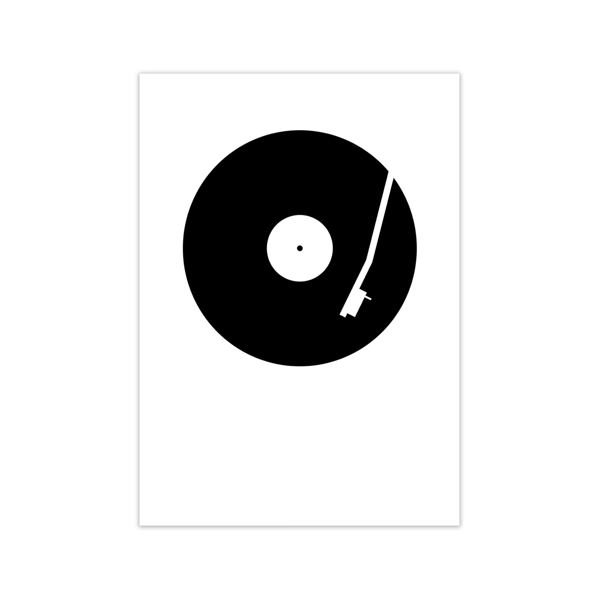Black and White Abstract Vinyl Print Only