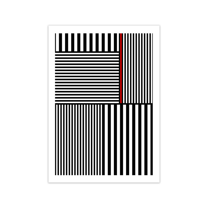Black and White Stripes with Print Only