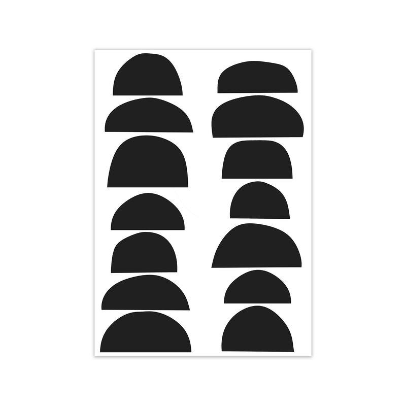Black Half Circles Original Print Only