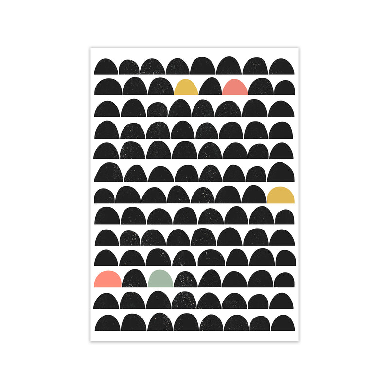 Mid Century Black and Color Print Only