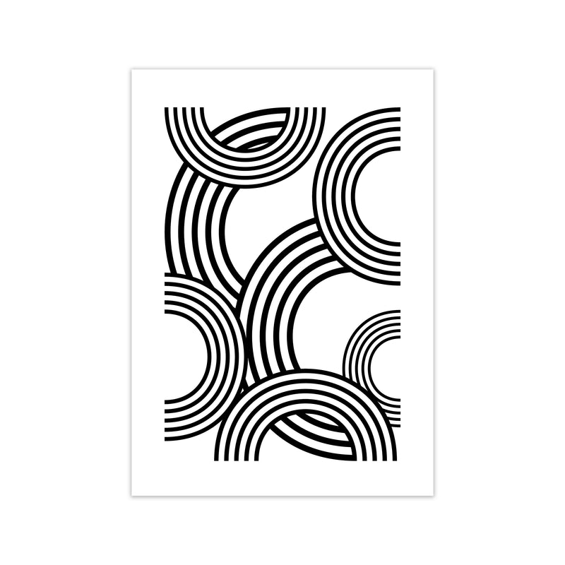 Multi Rainbow Black and White Print Only