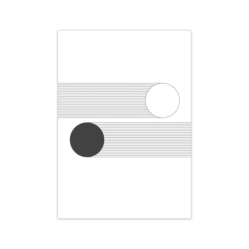 Mid Century Bauhaus Abstract Black and White Print Only