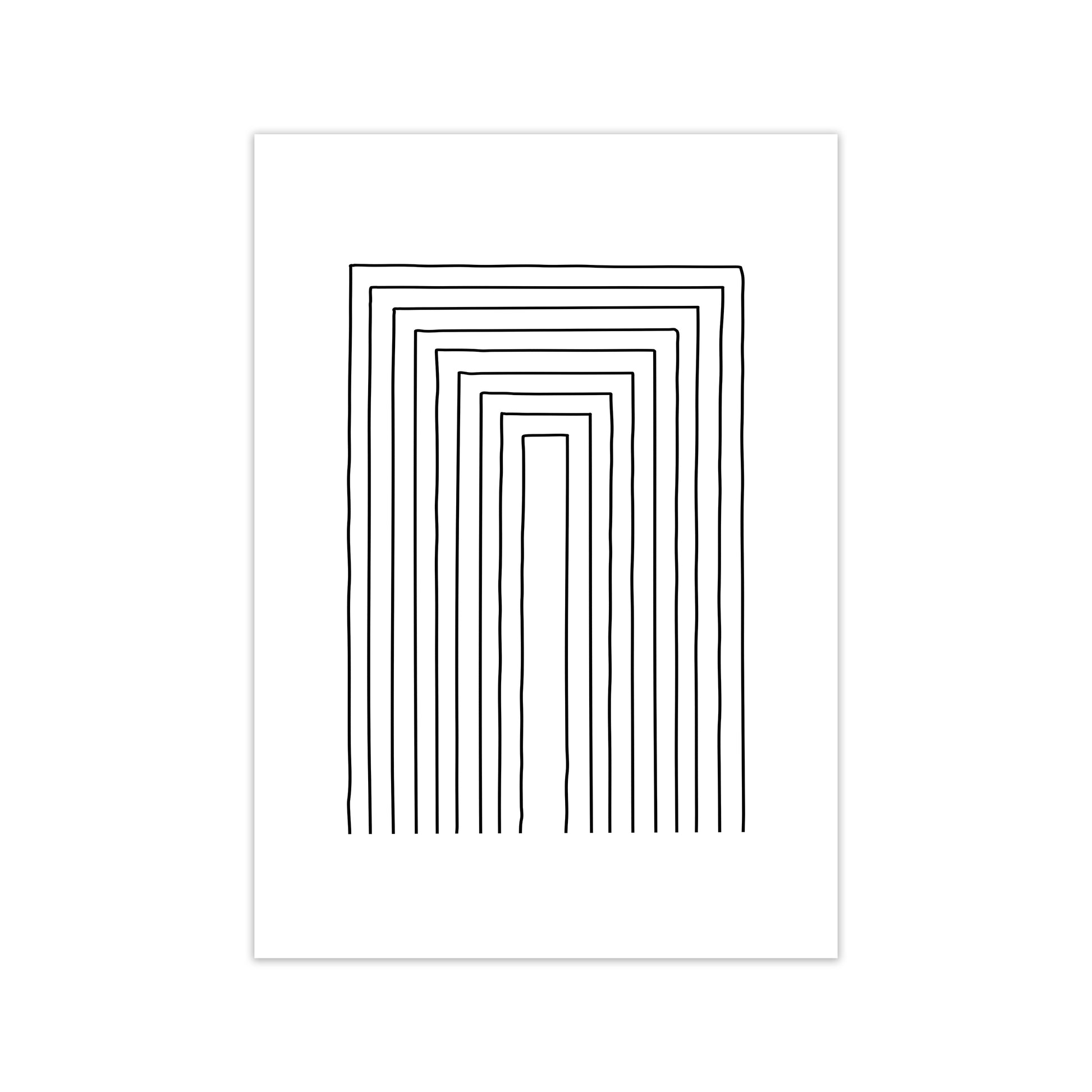Geometric Set of 2 Black and White  Print A Print Only