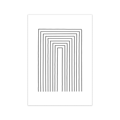 Geometric Set of 2 Black and White  Print A Print Only