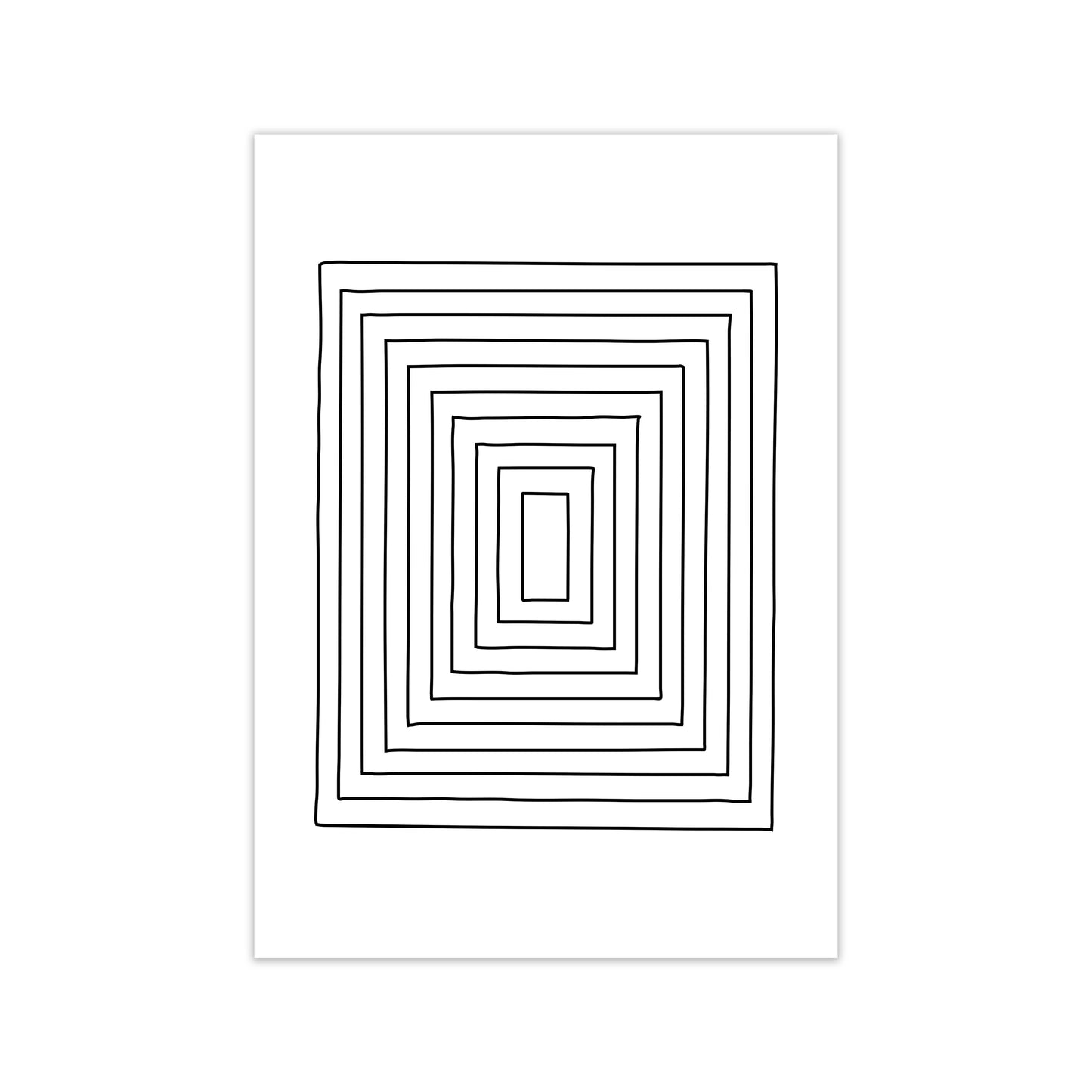 Geometric Set of 2 Black and White  Print B Print Only