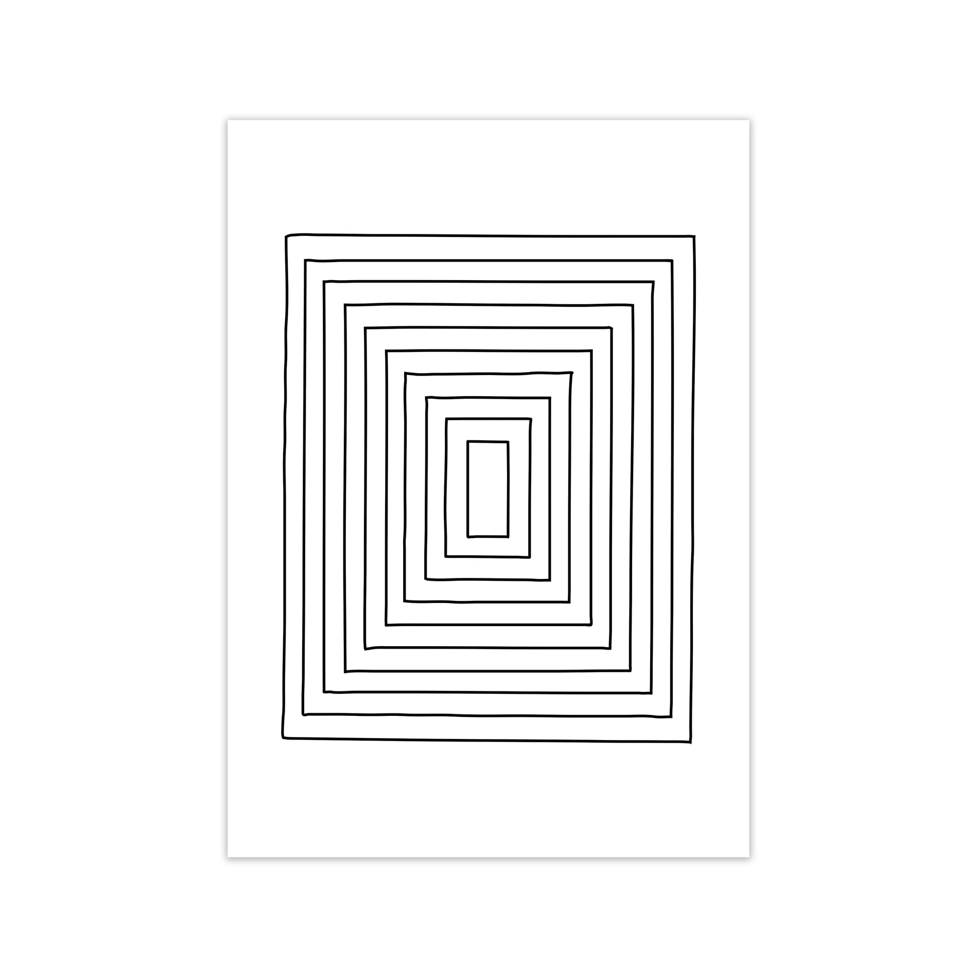 Geometric Set of 2 Black and White  Print B Print Only