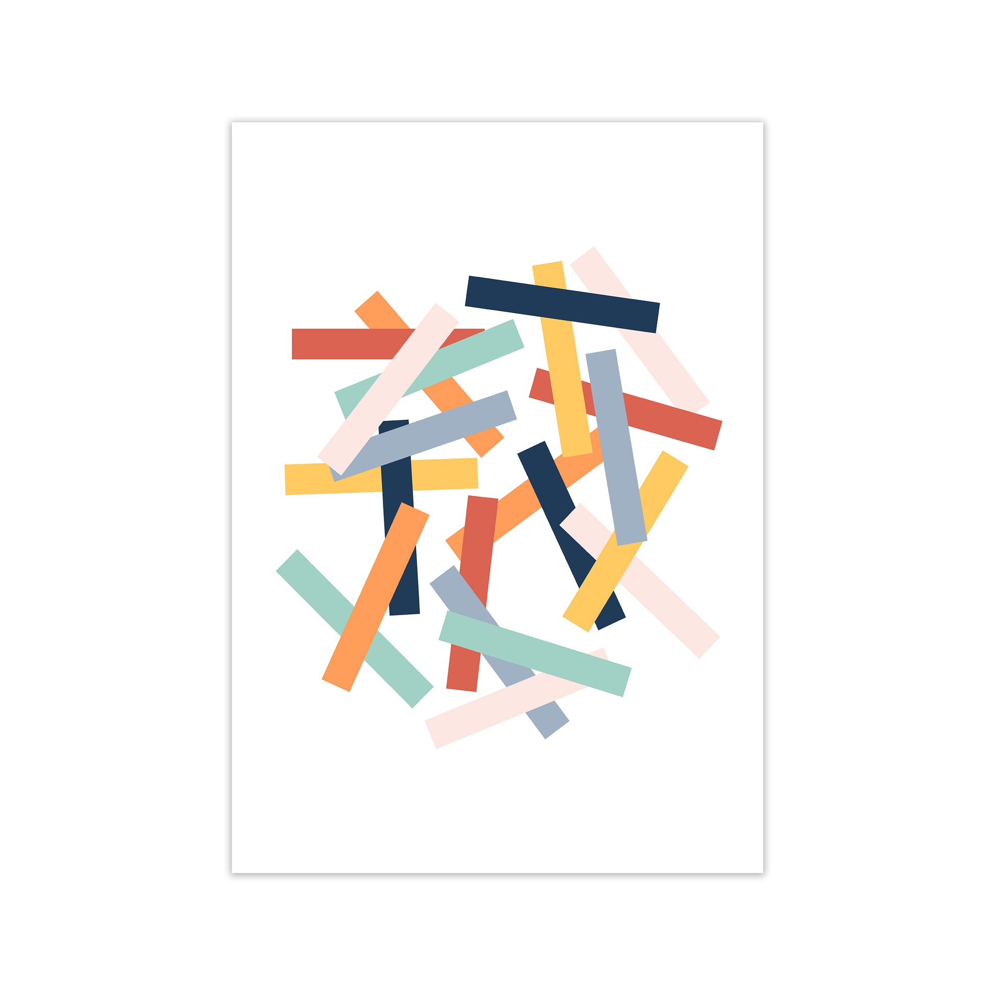 Colorful Scandinavian Lines Original Print Only