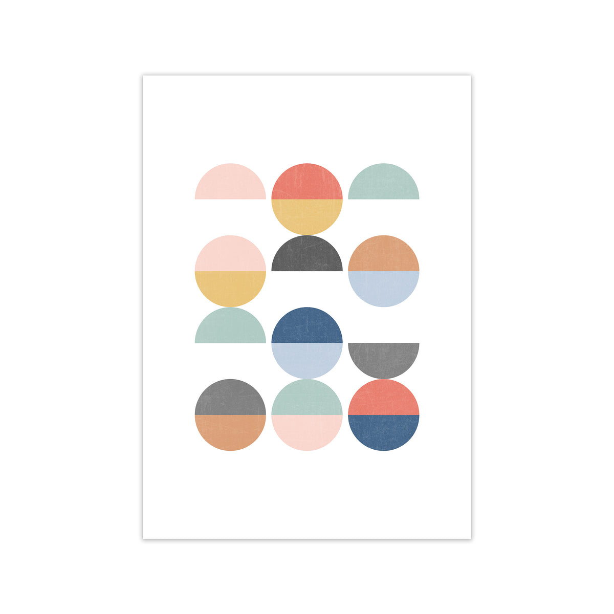 Simple Circles with Texture Original Print Only