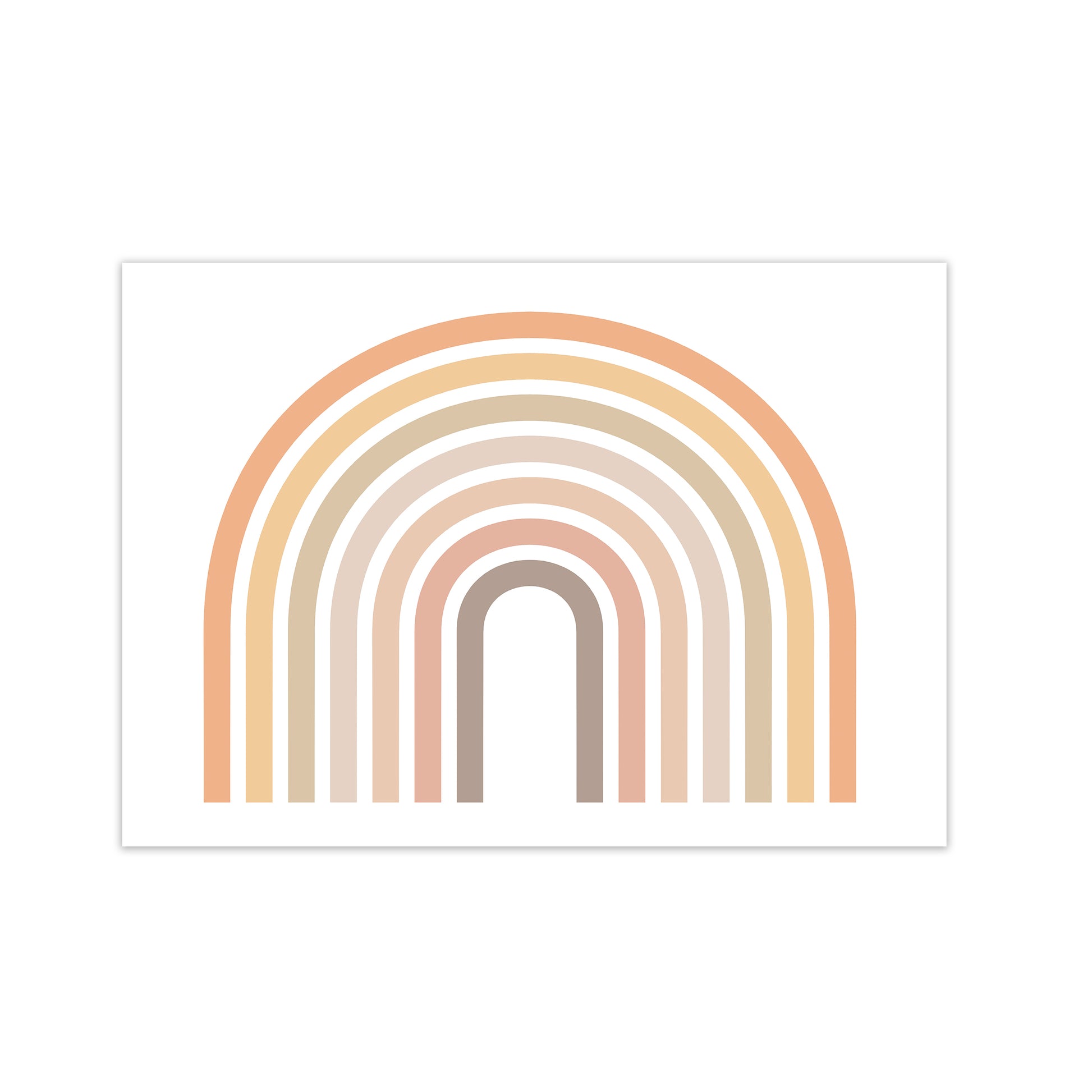 Muted Rainbow Horizontal Original Print Only