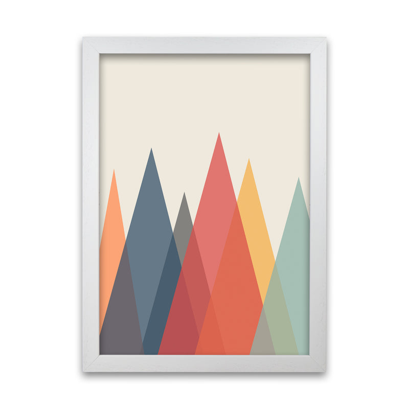 Portrait Mountain Abstract Original White Grain