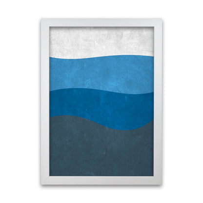 Abstract Blue Seascape Grunge White Grain