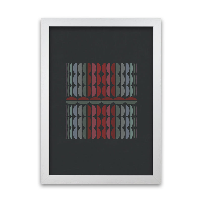Abstract Shapes on Grey Original White Grain