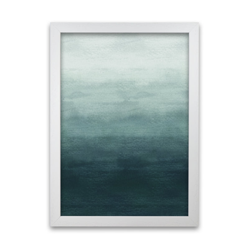 Blue Gradiant Painting Original White Grain