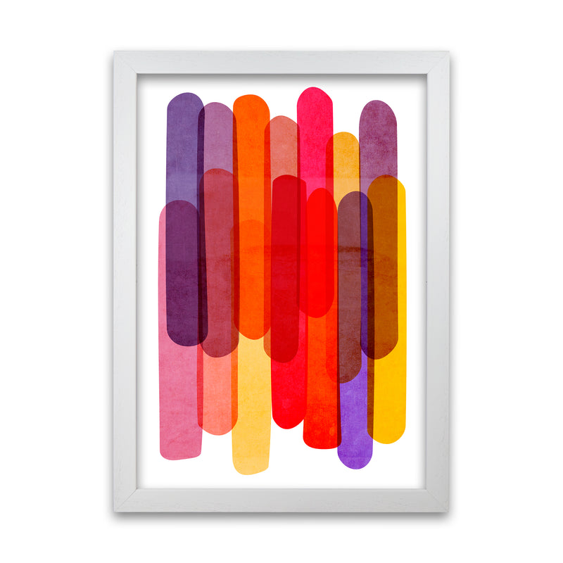 Colorful Abstract Wall Art Print White Grain