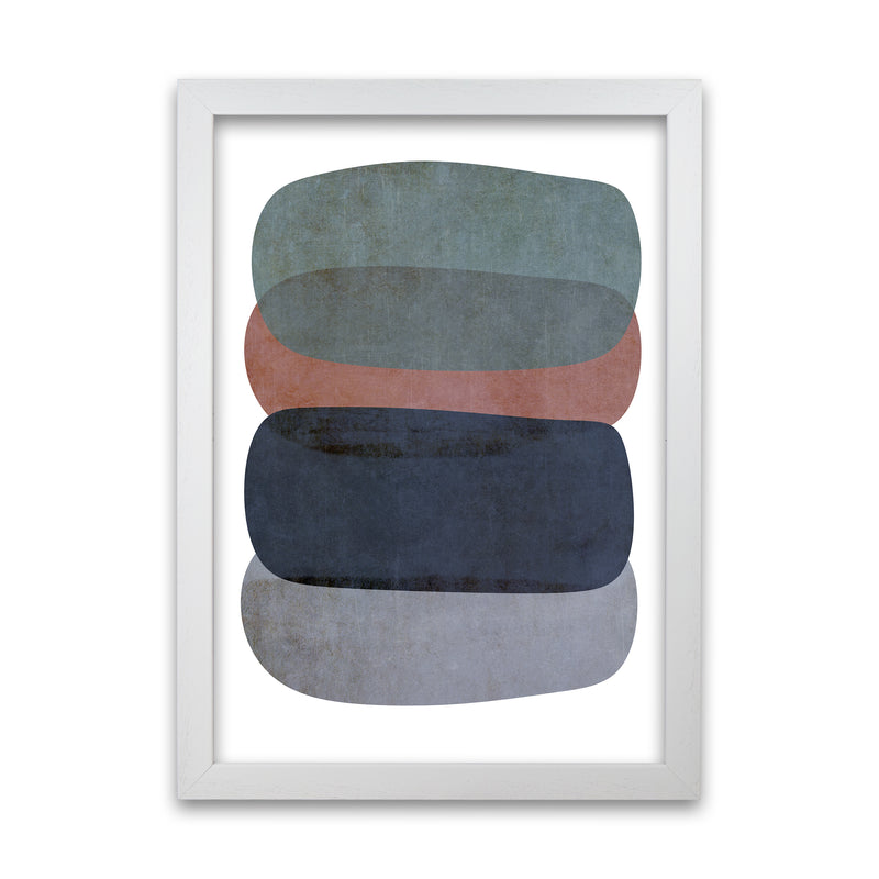 Earth Tones Soft Abstract Shapes White Grain