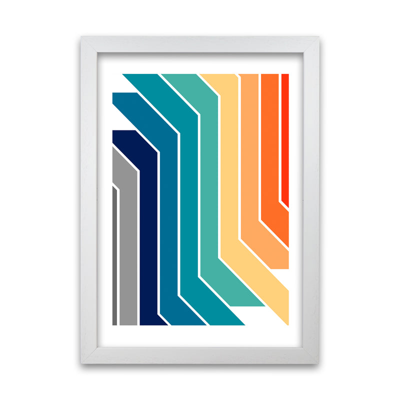 Modern Rainbow Stripes Original2 White Grain