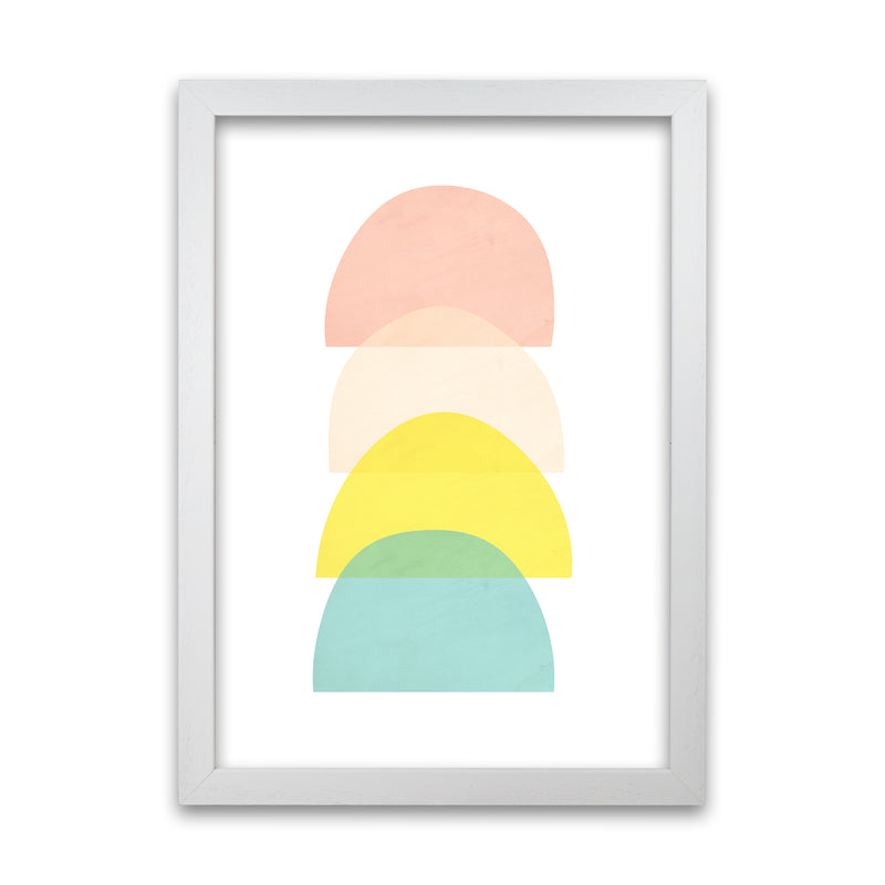 Semi Circle Summer Colours Original White Grain