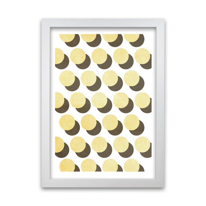 Half Tone Yellow Abstract Original White Grain