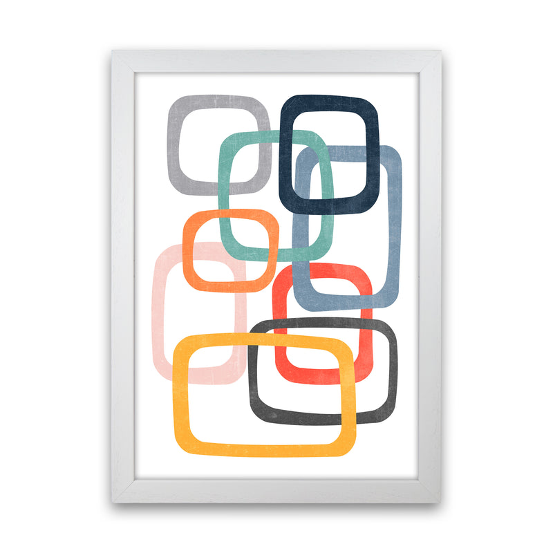 Abstract Mid Modern Pair A White Grain