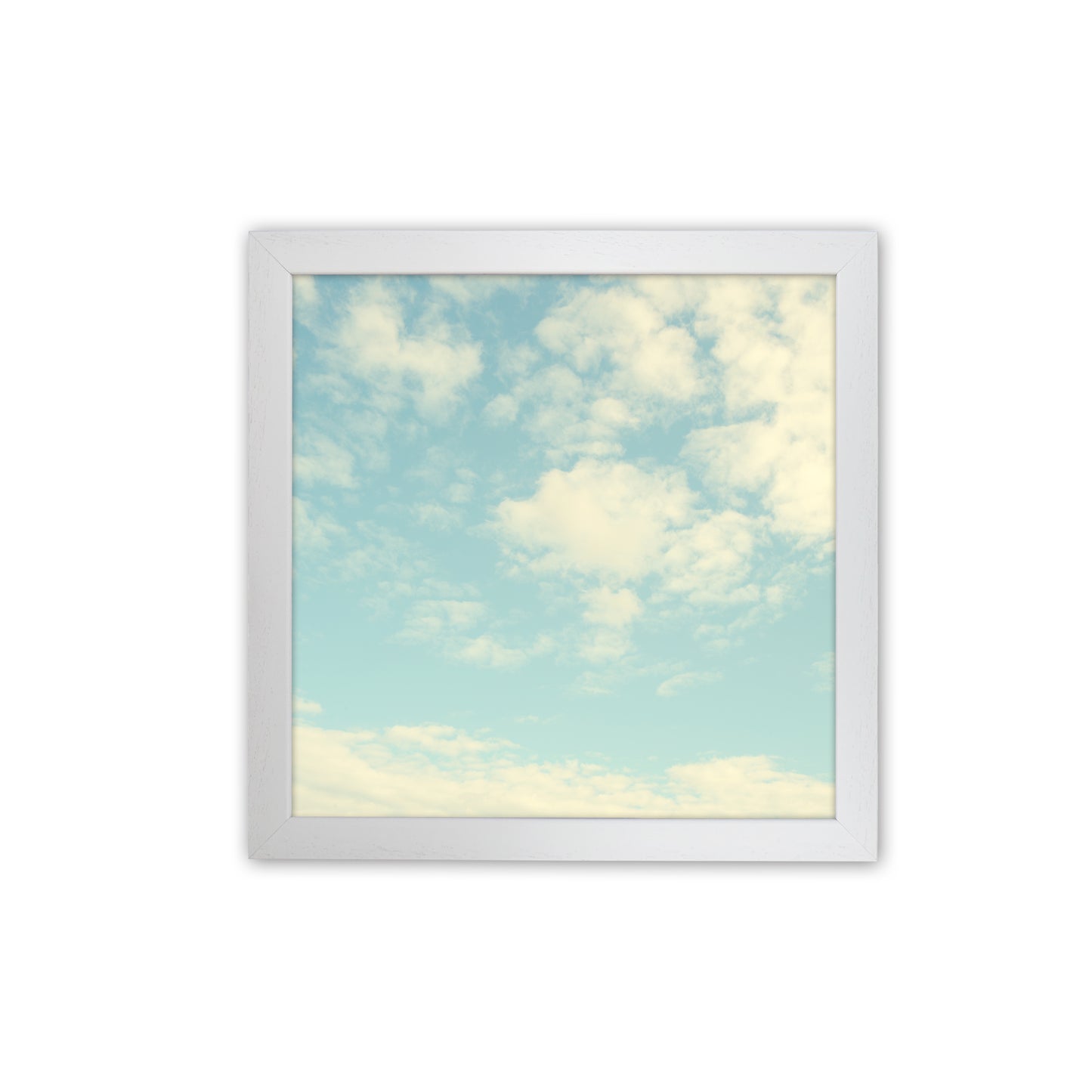 Square Cloud Art Print B White Grain