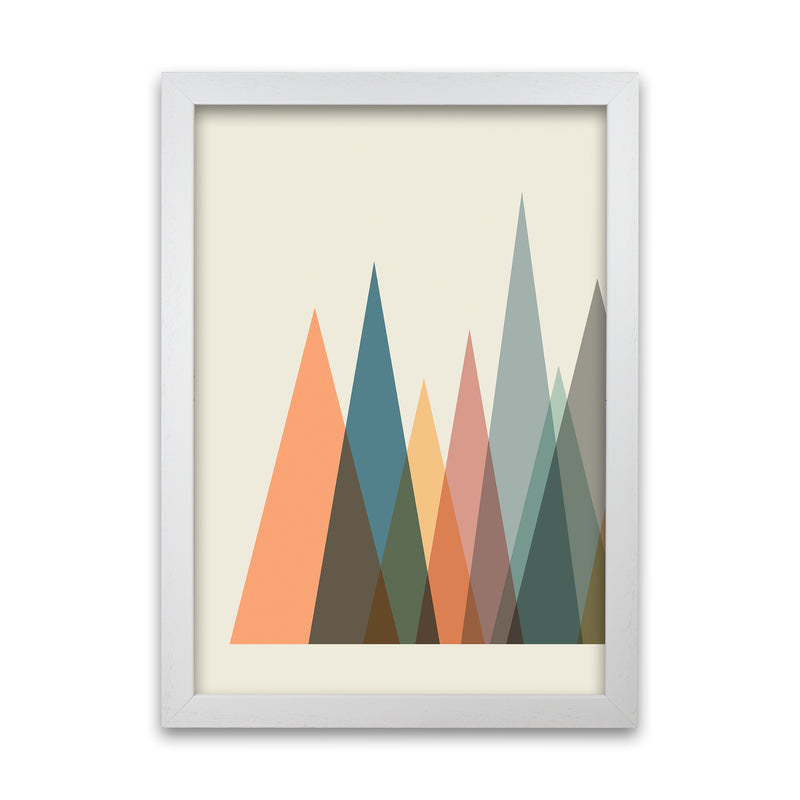 Mid Century Abstract Pair A Original White Grain