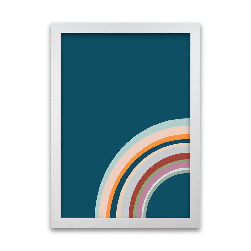 Pair of Nursery Rainbow Prints Left A White Grain
