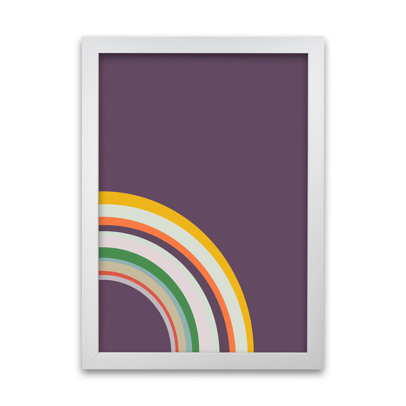 Pair of Nursery Rainbow Prints Right B White Grain