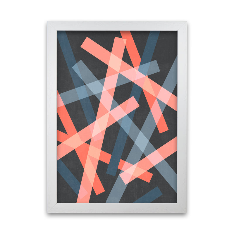 Abstract Colourful Print B White Grain