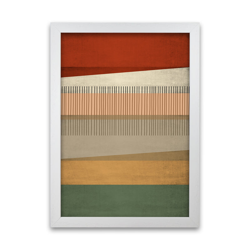 Abstract Earth Tone Prints B White Grain