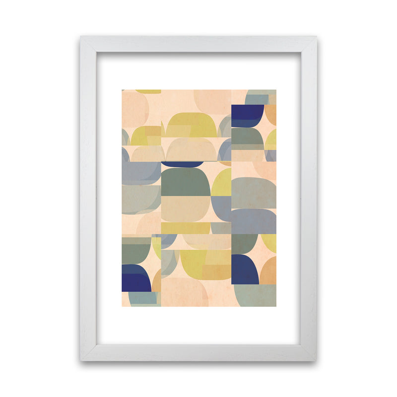 Abstract Prints Pastel B White Grain