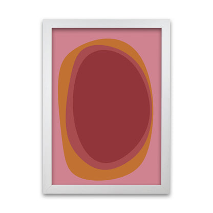 Colourful Bright Abstract Wall Art Print B White Grain