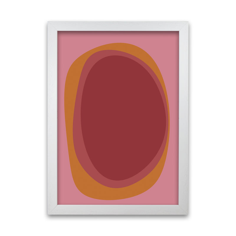 Colourful Bright Abstract Wall Art Print B White Grain