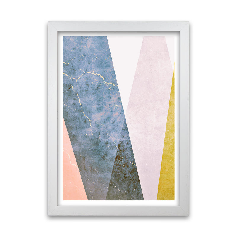 Grunge Colour Print A White Grain