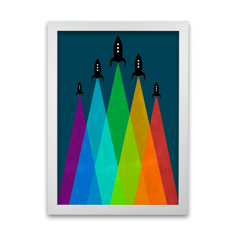 Rainbow and Navy Rocket B White Grain