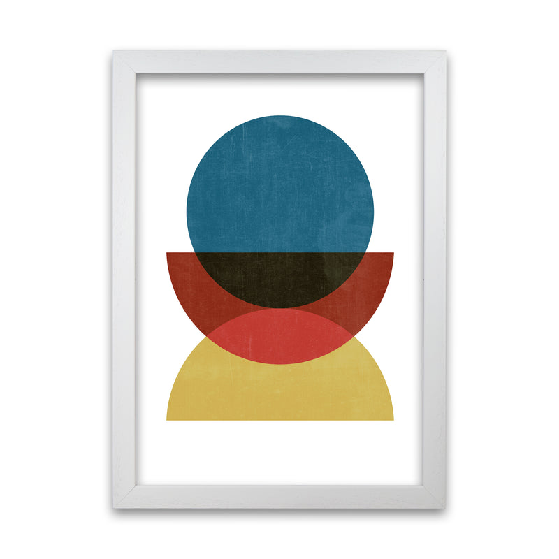 Rainbow Mid Century Print A A1 White Grain Frame