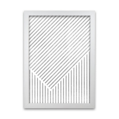 Mid Century Texture Lines A White Grain