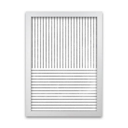 Mid Century Texture Lines C White Grain