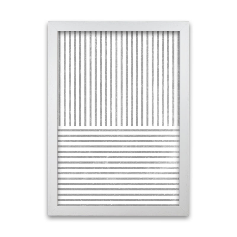 Mid Century Texture Lines C White Grain