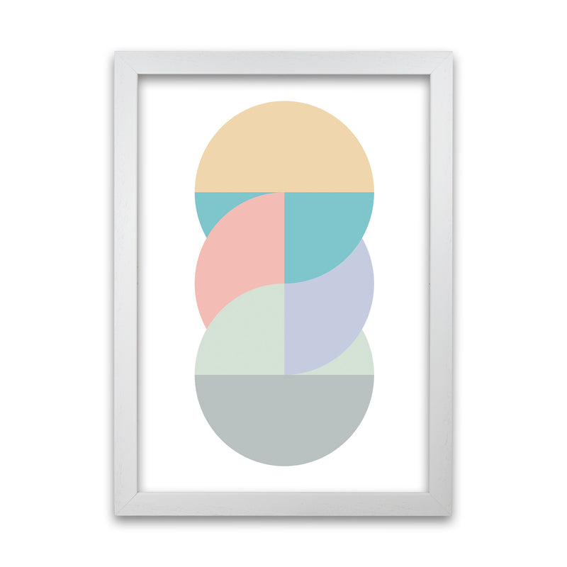 Abstract Pastel Nursery Print B White Grain