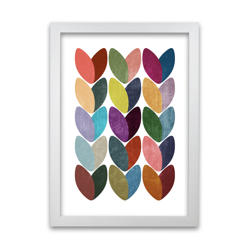Scandinavian Hearts Wall Art Print A White Grain