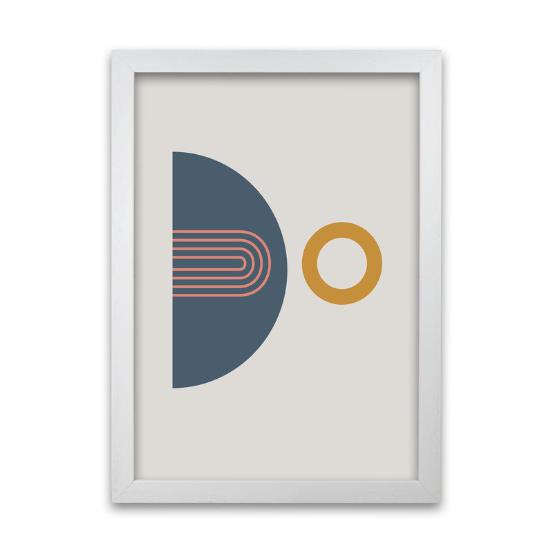 Mid Century Modern Prints on Grey B White Grain
